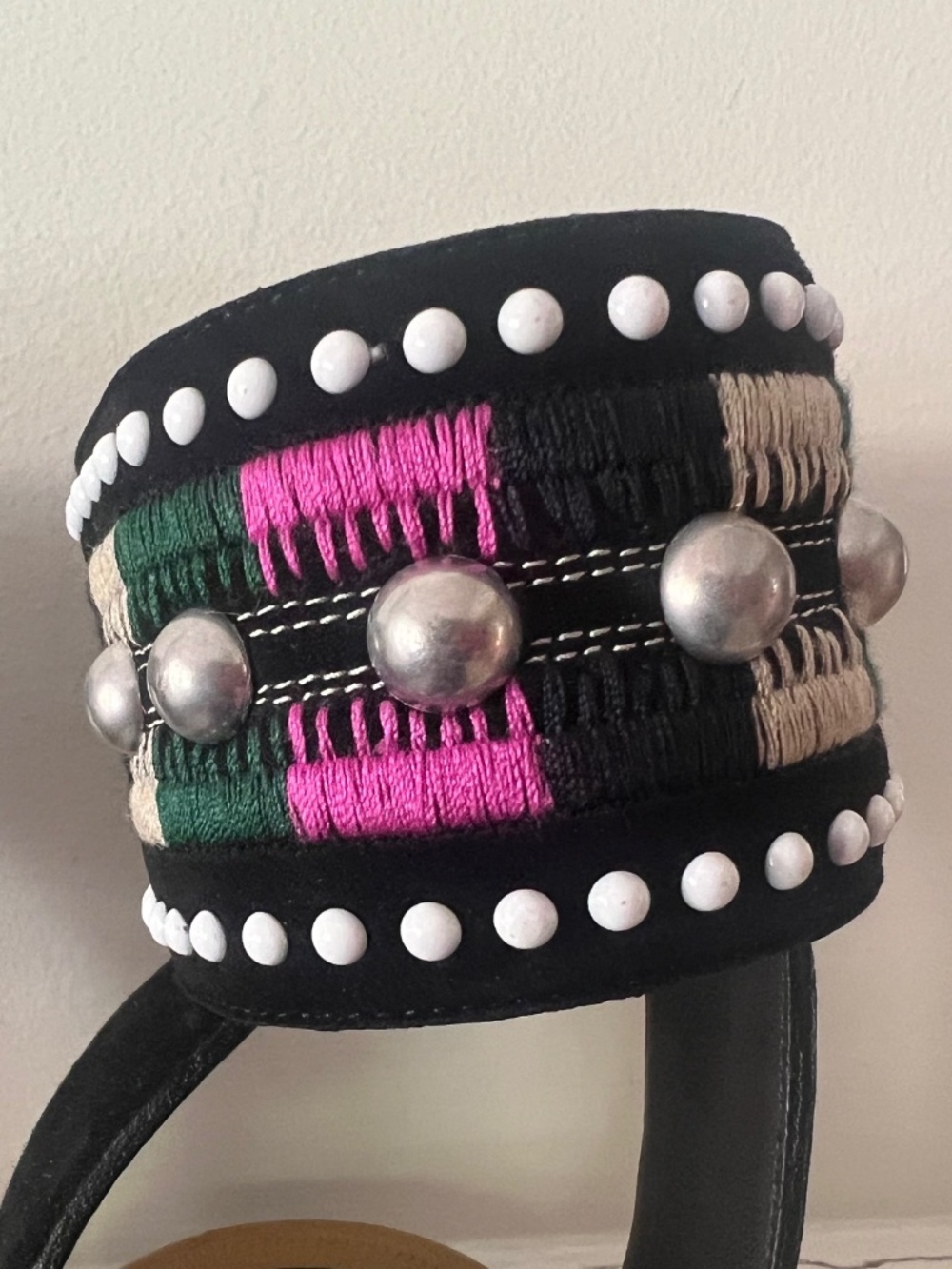 Isabel Marant JOYA Sandals 41 embroidered leather suede black US 10-11 $790 - Picture 6 of 11